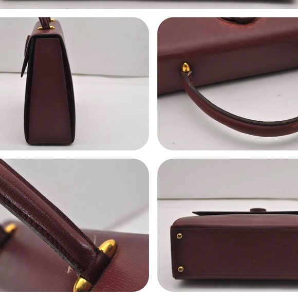 Cartier Must line Bordeaux leather burgundy W  authenticity card and wallet - Picture 6 of 15